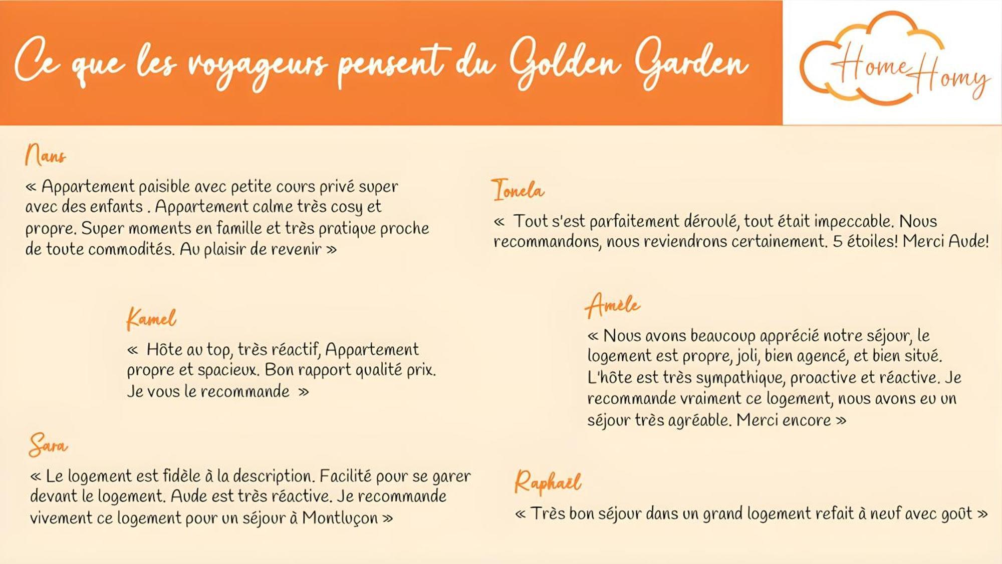 Le Golden Garden - Home Homy Montluçon Eksteriør bilde
